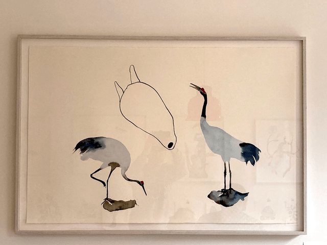 two cranes and an incarnate