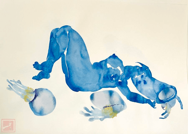 woman with jelly fish